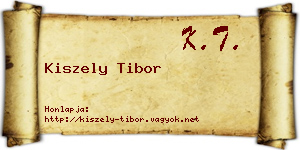 Kiszely Tibor névjegykártya